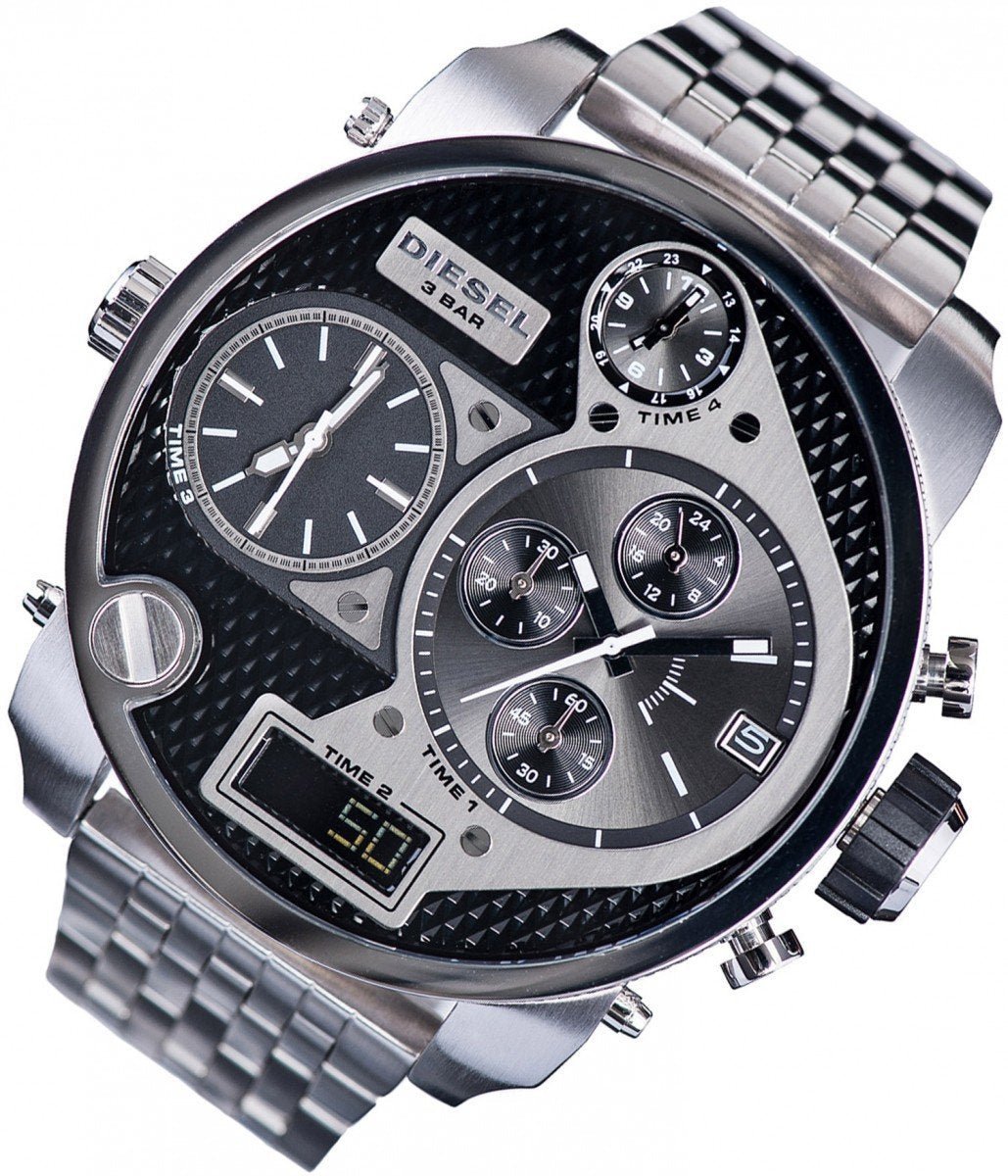 Shop Authentic Diesel Mr Daddy 1.0 Black Dial Stainless Steel Stainless Watch For Men - DZ7221 - Luxxuri