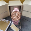  Shop Authentic Michael Kors Ritz Chronograph Rose Gold Dial Rose Gold Steel Strap Watch For Women - MK6753 - Luxxuri