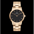  Shop Authentic Daniel Wellington Iconic Link Black Dial Rose Gold Steel Strap Watch for Women - DW00100210 - Luxxuri