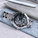  Shop Authentic Tommy Hilfiger Henry Chronograph Black Dial Silver Steel Strap Watch For Men - 1710477 - Luxxuri