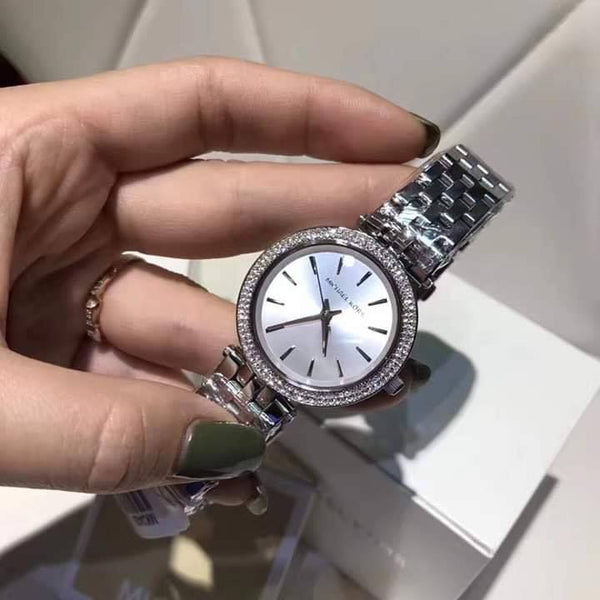 Michael Kors Darci Silver Dial Silver Steel Strap Watch for Women - MK3429
