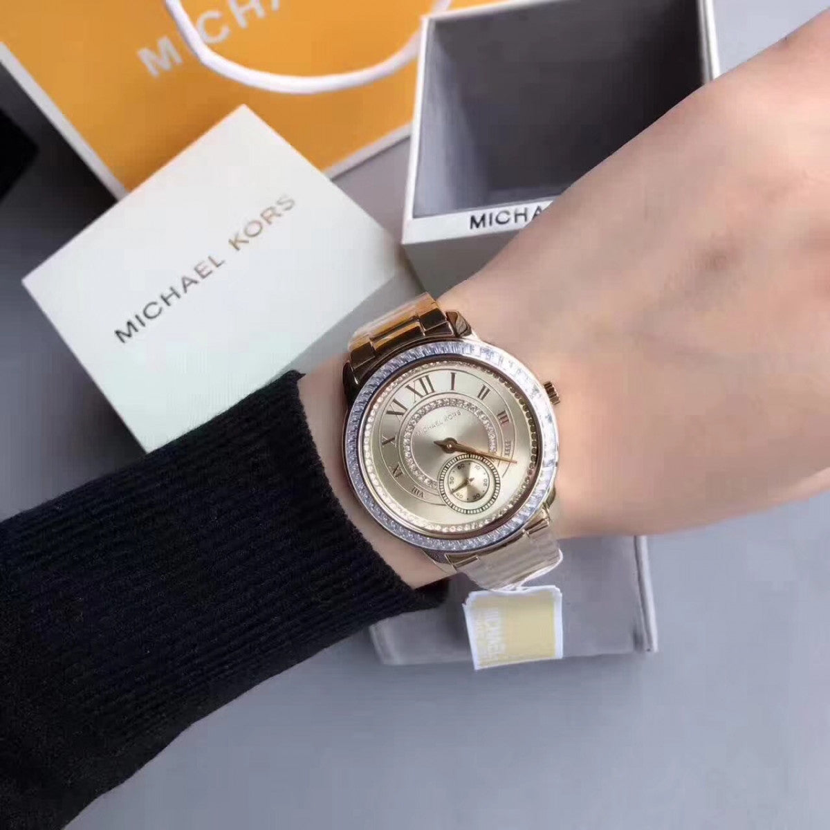  Shop Authentic Michael Kors Madelyn Quartz Gold Dial Gold Steel Strap Watch For Women - MK6287 - Luxxuri