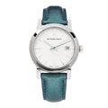 Burberry White Dial Turquoise Leather Strap Watch for Women - BU9120