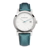  Shop Authentic Burberry White Dial Turquoise Leather Strap Watch for Women - BU9120 - Luxxuri