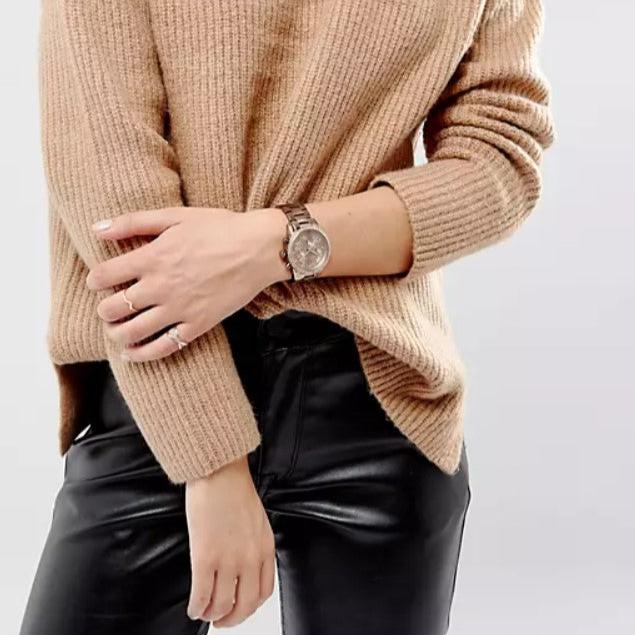  Shop Authentic Michael Kors Ritz Chronograph Brown Dial Brown Steel Strap Watch For Women - MK6529 - Luxxuri