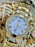  Shop Authentic Guess Mini Prism Diamonds White Dial Gold Steel Strap Watch for Women - W15072L1 - Luxxuri