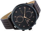  Shop Authentic Tommy Hilfiger Chase Quartz Black Dial Brown Leather Strap Watch for Men - 1791577 - Luxxuri