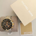  Shop Authentic Michael Kors Bayville Chronograph Black Dial Two Tone Steel Strap Watch For Women - MK8872 - Luxxuri
