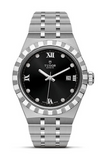  Shop Authentic Tudor Royal Automatic Diamonds Black Dial Silver Steel Strap Watch for Men - M28600-0004 - Luxxuri