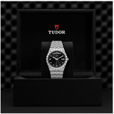  Shop Authentic Tudor Royal Automatic Diamonds Black Dial Silver Steel Strap Watch for Men - M28600-0004 - Luxxuri