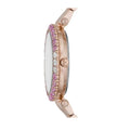 Michael Kors Darci Pave Silver Dial Rose Gold Steel Strap Watch For Women - MK4517