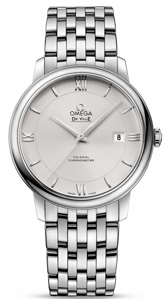  Shop Authentic Omega De Ville Prestige Co-Axial Silver Dial Silver Steel Strap Watch for Men - 424.10.40.20.02.003 - Luxxuri