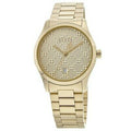 Gucci G Timeless Gold Dial Gold Steel Strap Unisex Watch - YA126461