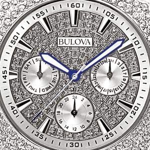  Shop Authentic Bulova Crystal Collection Phantom Silver Dial Silver Steel Strap Watch for Men - 96C002 - Luxxuri