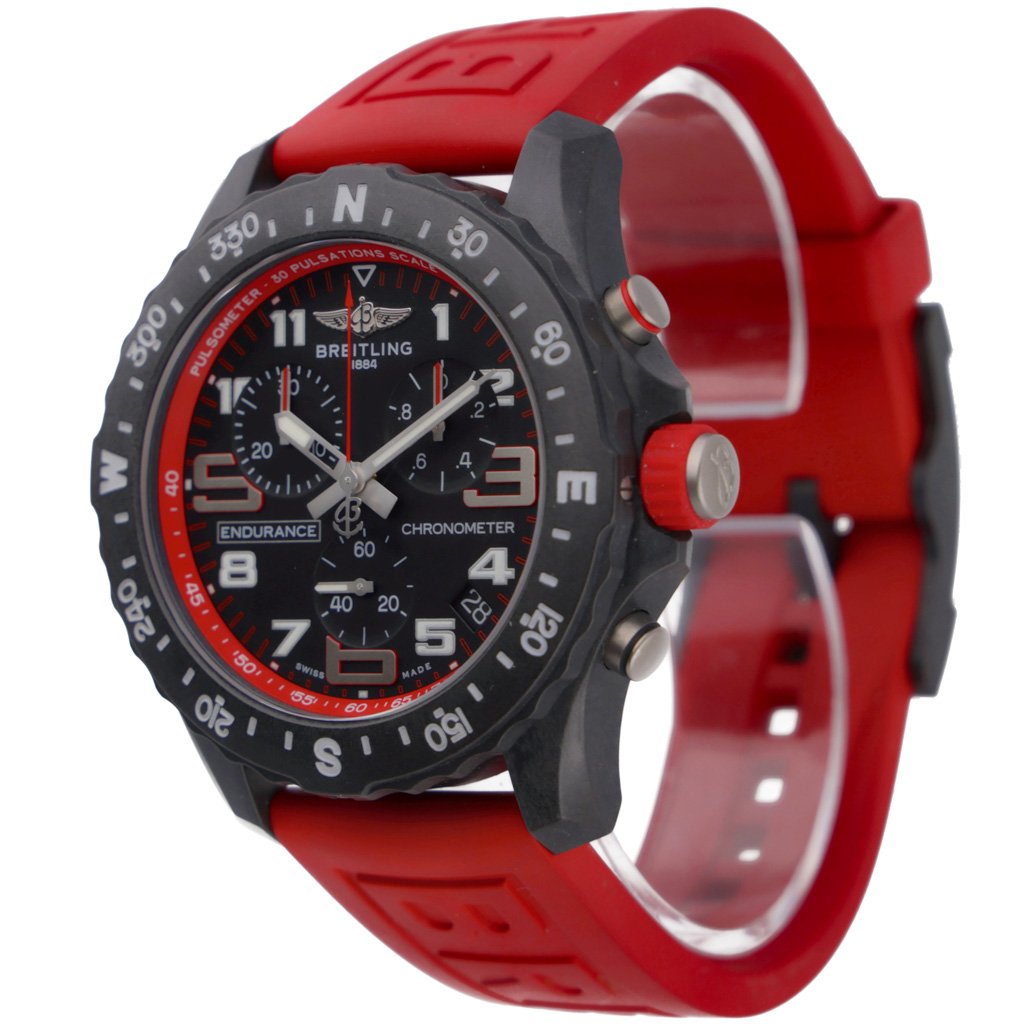  Shop Authentic Breitling Endurance Pro Black Dial Red Rubber Strap Watch for Men - X82310D91B1S1 - Luxxuri