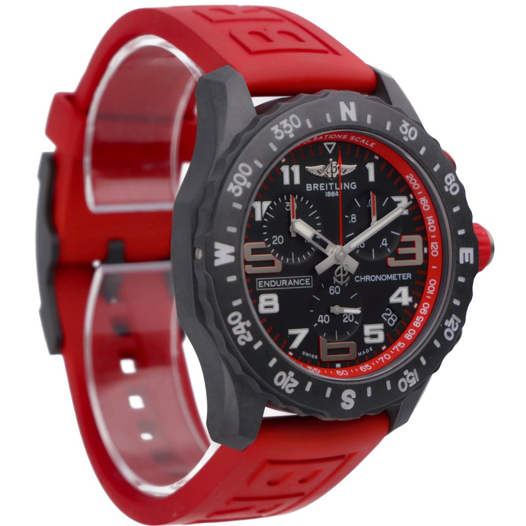  Shop Authentic Breitling Endurance Pro Black Dial Red Rubber Strap Watch for Men - X82310D91B1S1 - Luxxuri