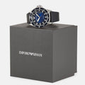  Shop Authentic Emporio Armani Diver Three-Hand Quartz Blue Dial Blue Leather Strap Watch For Men - AR11516 - Luxxuri