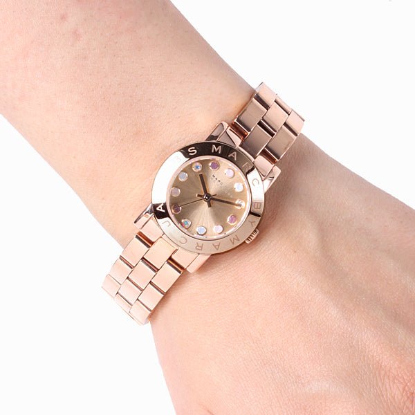  Shop Authentic Marc Jacobs Amy Rose Gold Dial Rose Gold Steel Strap Watch for Women - MBM3219 - Luxxuri