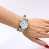  Shop Authentic Emporio Armani Gianni T Bar Mother Of Pearl Blue Dial Blue Leather Strap Watch For Women - AR1959 - Luxxuri