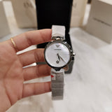  Shop Authentic Emporio Armani Mother of Pearl Dial Silver Steel Strap Watch For Women - AR11235 - Luxxuri