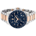  Shop Authentic Maserati SFIDA Chronograph Blue Dial Two Tone Steel Strap Watch For Men - R8873640012 - Luxxuri