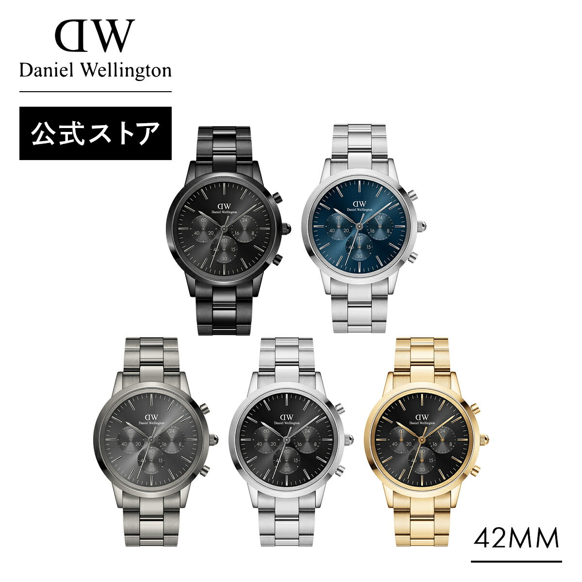  Shop Authentic Daniel Wellington Iconic Link Chronograph Grey Dial Grey Steel Strap Watch for Men - DW00100643 - Luxxuri