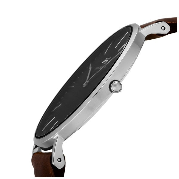  Shop Authentic Daniel Wellington Classic Bristol Black Dial Brown Leather Strap Watch For Men - DW00100131 - Luxxuri