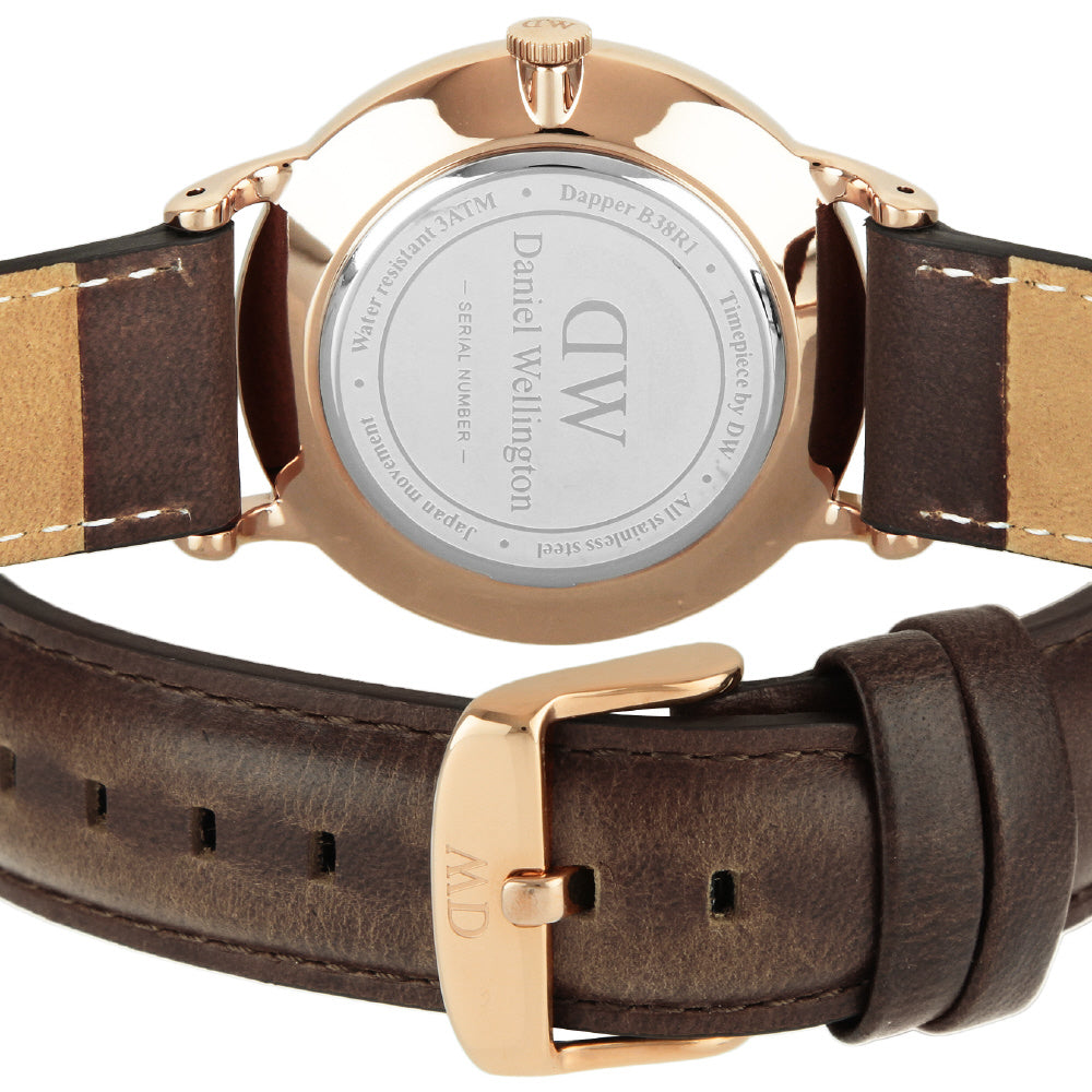  Shop Authentic Daniel Wellington Dapper Bristol White Dial Brown Leather Strap Watch For Men - DW00100086 - Luxxuri