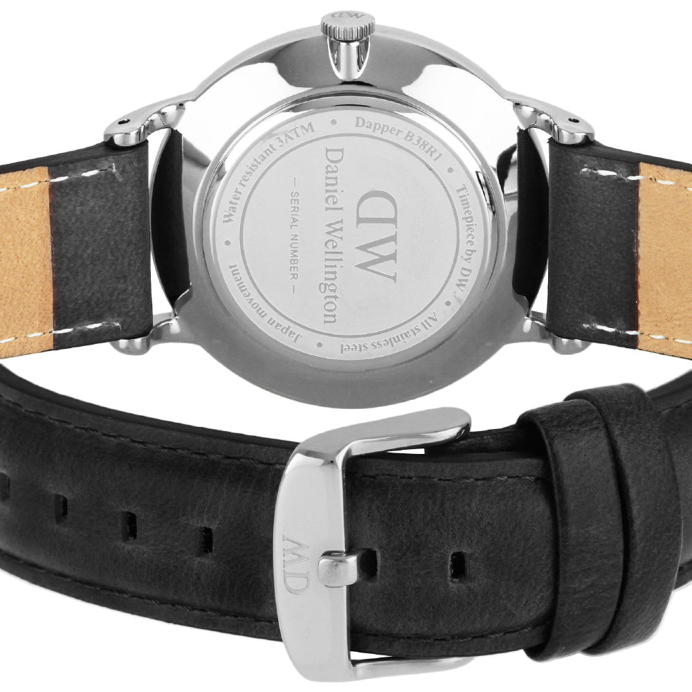  Shop Authentic Daniel Wellington Dapper Sheffield White Dial Black Leather Strap Watch For Men - DW00100088 - Luxxuri