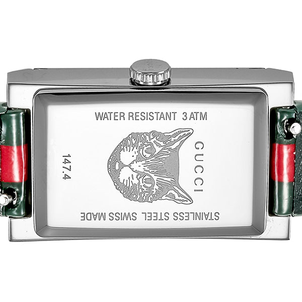  Shop Authentic Gucci G Frame Quartz Green & Red Mother of Pearl Dial Multicolor Leather Strap Watch For Women - YA147408 - Luxxuri