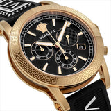  Shop Authentic Versace Sports Tech Chronograph Black Dial Black Rubber Strap Watch for Men - VELT00119 - Luxxuri