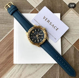  Shop Authentic Versace Casual Chronograph Blue Dial Blue Leather Strap Watch for Men - VERG004-18 - Luxxuri