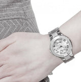  Shop Authentic Guess Mini Prism Diamonds Silver Dial Silver Steel Strap Watch for Women - W12638L1 - Luxxuri
