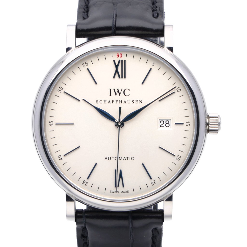  Shop Authentic IWC Portofino Automatic White Dial Black Leather Strap Watch for Men - IW356501 - Luxxuri