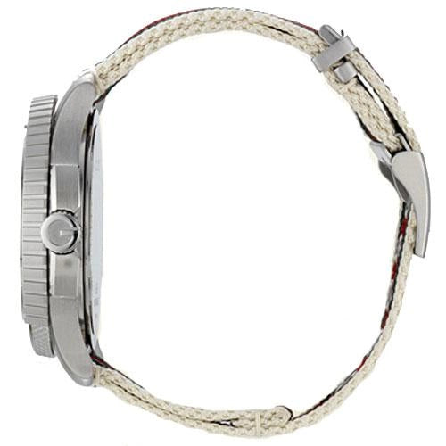  Shop Authentic Gucci G Timeless Quartz White Dial Two Tone Nylon Strap Watch for Men - YA126239 - Luxxuri