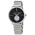  Shop Authentic Michael Kors Portia Black Dial Silver Steel Strap Watch for Women - MK3638 - Luxxuri