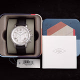  Shop Authentic Fossil Buchanan Chronograph Silver Dial Black Leather Strap Watch for Men - FS5102 - Luxxuri