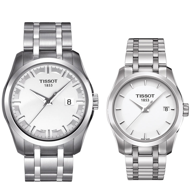  Shop Authentic Tissot T Trend Couturier White Dial Silver Steel Strap Watch For Women - T035.210.11.011.00 - Luxxuri