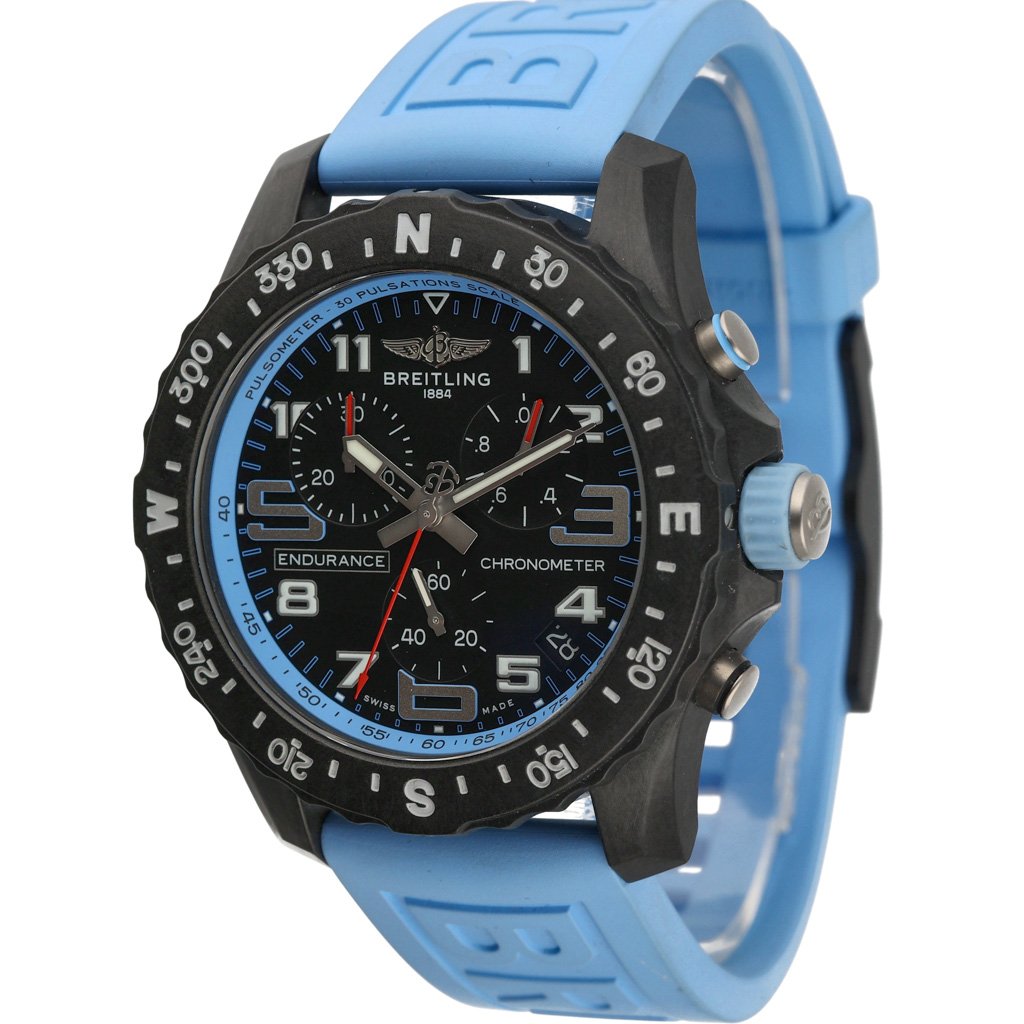  Shop Authentic Breitling Endurance Pro Black Dial Light Blue Rubber Strap Watch for Men - X82310281B1S1 - Luxxuri