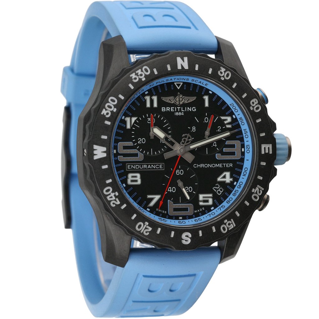  Shop Authentic Breitling Endurance Pro Black Dial Light Blue Rubber Strap Watch for Men - X82310281B1S1 - Luxxuri