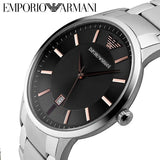  Shop Authentic Emporio Armani Renato Quartz Black Dial Silver Steel Strap Watch For Men - AR11179 - Luxxuri