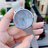  Shop Authentic Fossil Jacqueline Mother of Pearl Blue Dial Silver Mesh Strap Watch for Women - ES4322 - Luxxuri