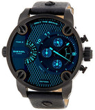  Shop Authentic Diesel Little Daddy Black Dial Black Leather Strap Watch For Men - DZ7334 - Luxxuri