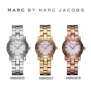 Marc Jacobs Mini Amy White Dial Silver Steel Strap Watch for Women - MBM3055