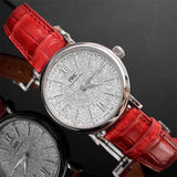  Shop Authentic IWC Portofino Automatic Diamonds Silver Dial Red Leather Strap Watch for Women - IW357408 - Luxxuri