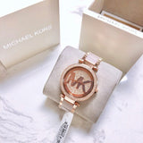  Shop Authentic Michael Kors Parker Pink Dial Pink Steel Strap Watch for Women - MK6176 - Luxxuri