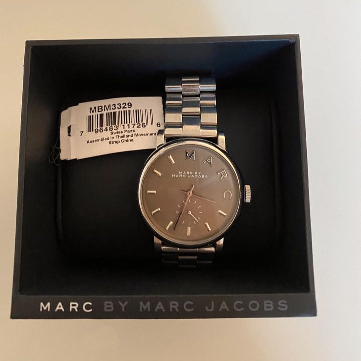  Shop Authentic Marc Jacobs Baker Brown Dial Silver Steel Strap Watch For Women - MBM3329 - Luxxuri