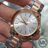  Shop Authentic Michael Kors Runway White Dial Two Tone Stainless Steel Strp Watch for Women - MK3204A - Luxxuri