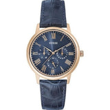  Shop Authentic Guess Analog Blue Dial Blue Leather Strap Watch For Men - W0496G4 - Luxxuri