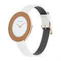  Shop Authentic Calvin Klein Chic White Dial White Leather Strap Watch for Women - K7N236K2 - Luxxuri